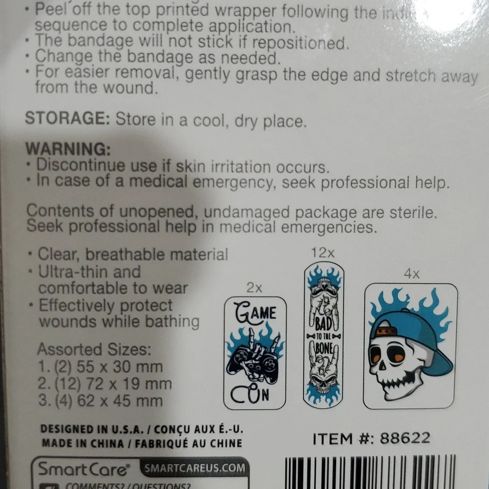 18piece tatoo style assorted translucent waterproof‎ bandages brand new FREE